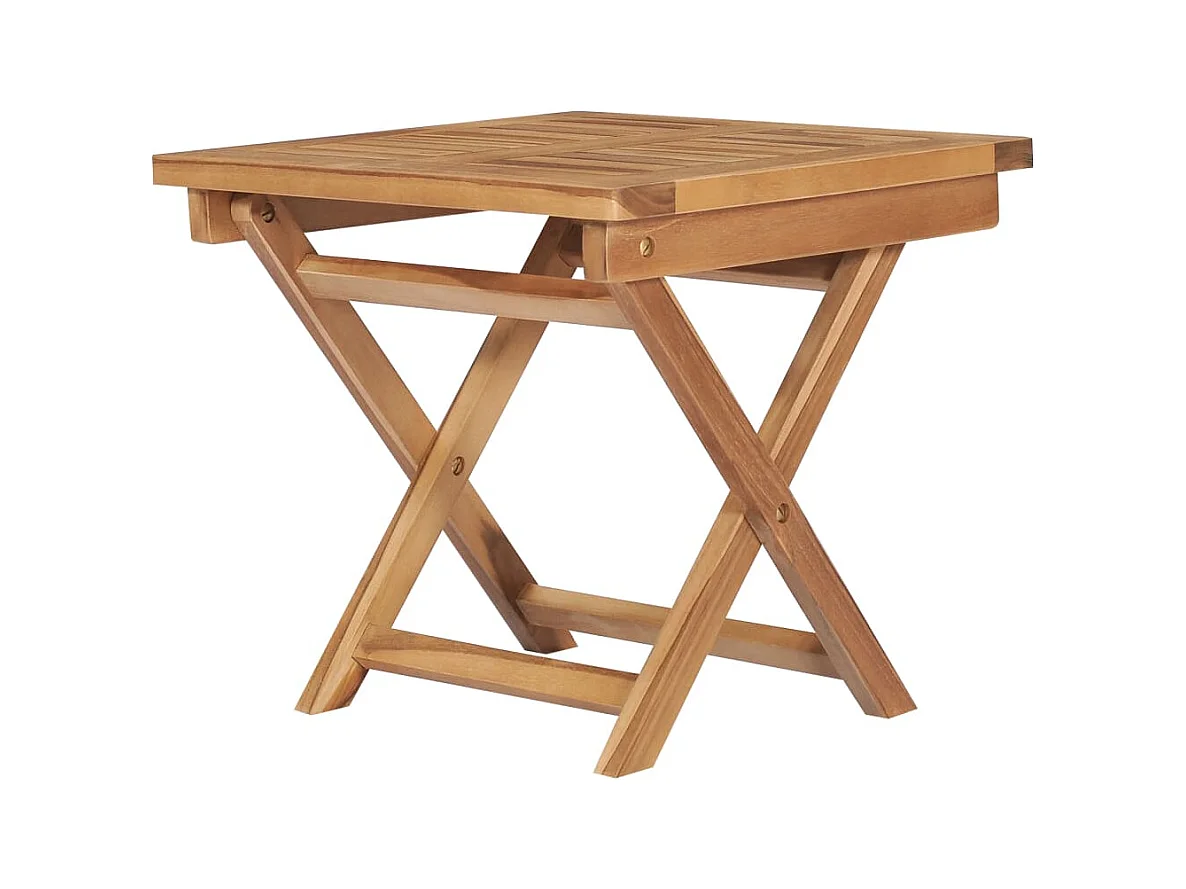 Salon de jardin pliable 3 pcs Bois de teck solide