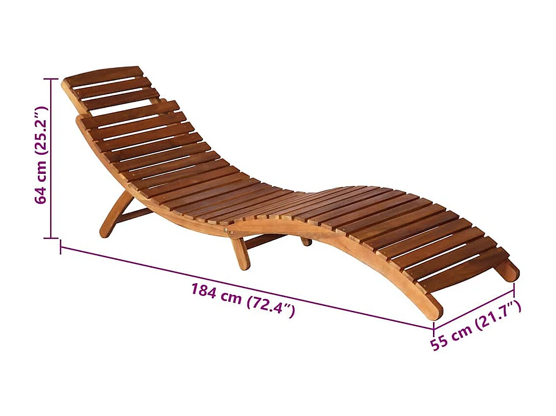 Poltrona da giardino con tavolo e cuscino in legno di acacia