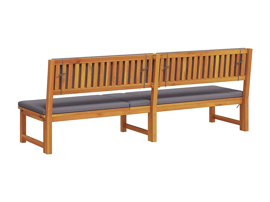 Transat 1-personne Marron 200 x 57 x 75cm Bois d'acacia massif