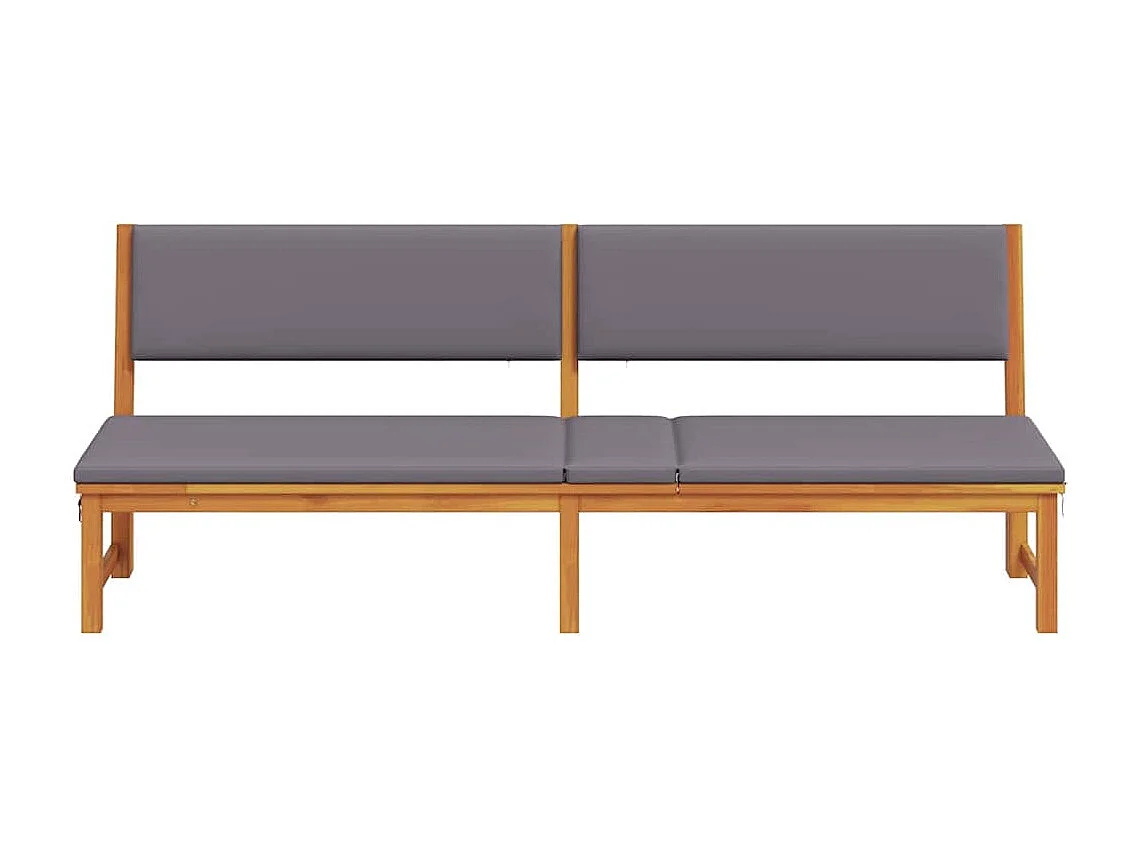 Transat 1-personne Marron 200 x 57 x 75cm Bois d'acacia massif