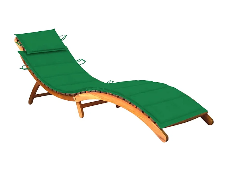 Garten-Loungesessel mit Kissen Massives Akazienholz