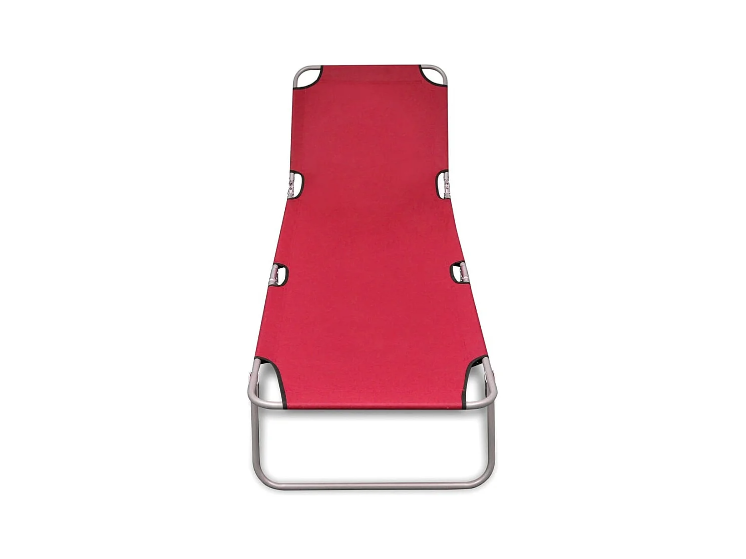 Opvouwbare loungestoel van rood gepoedercoat staal