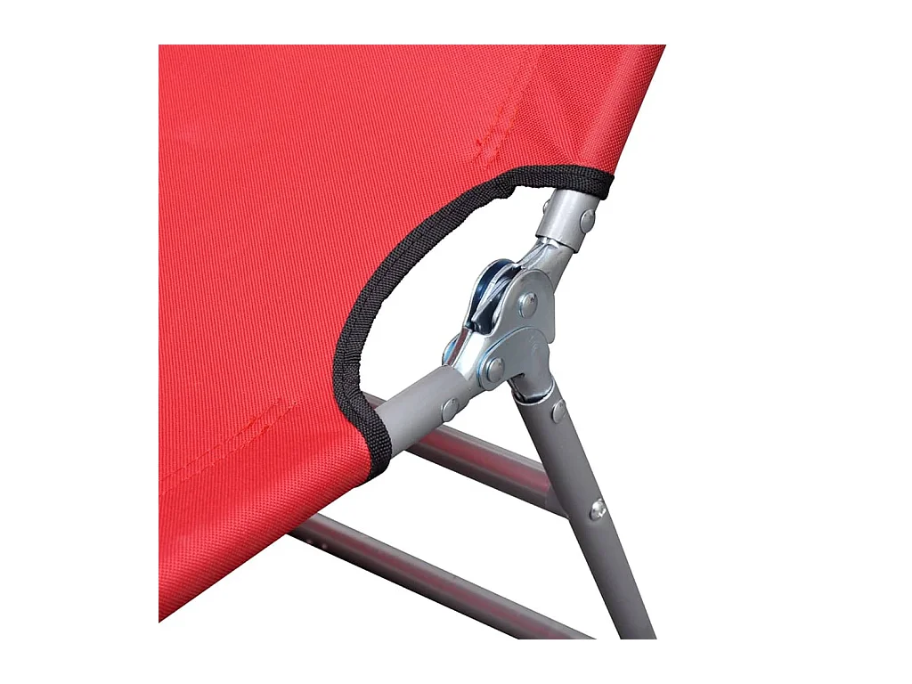 Opvouwbare loungestoel van rood gepoedercoat staal