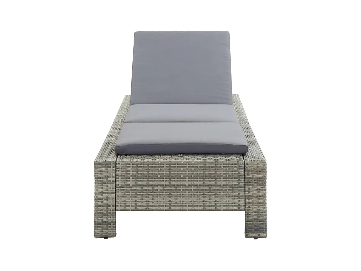 Transat avec coussin Gris Résine tressée