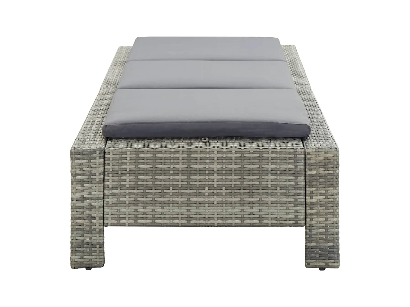 Transat avec coussin Gris Résine tressée