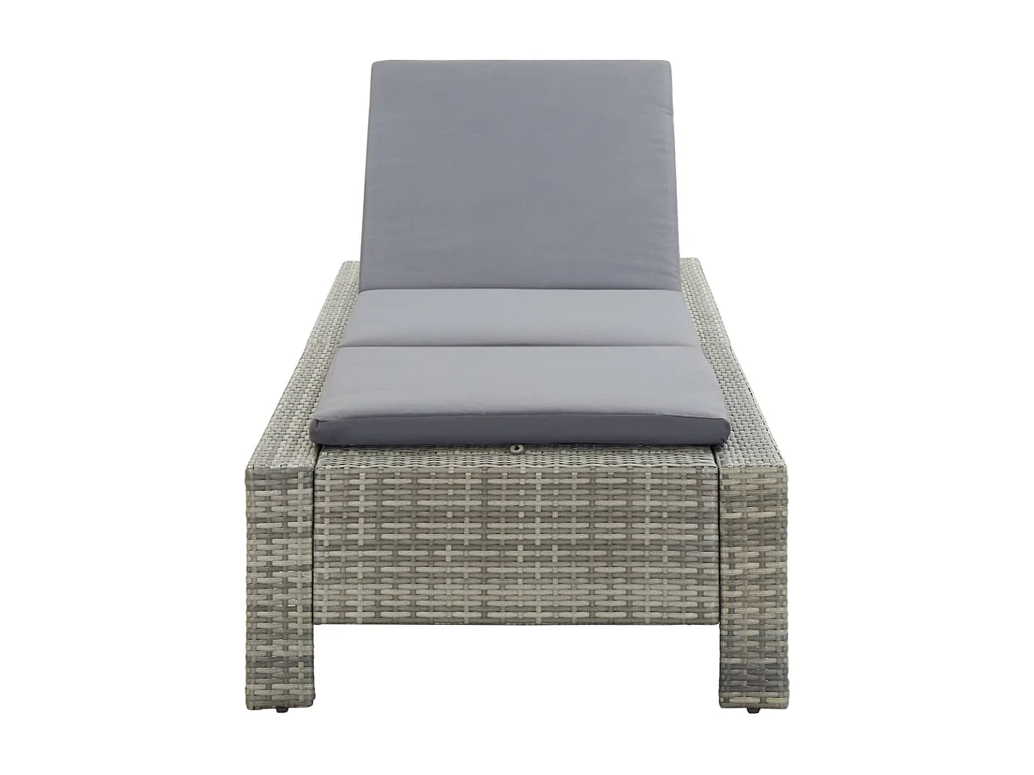 Transat avec coussin Gris Résine tressée