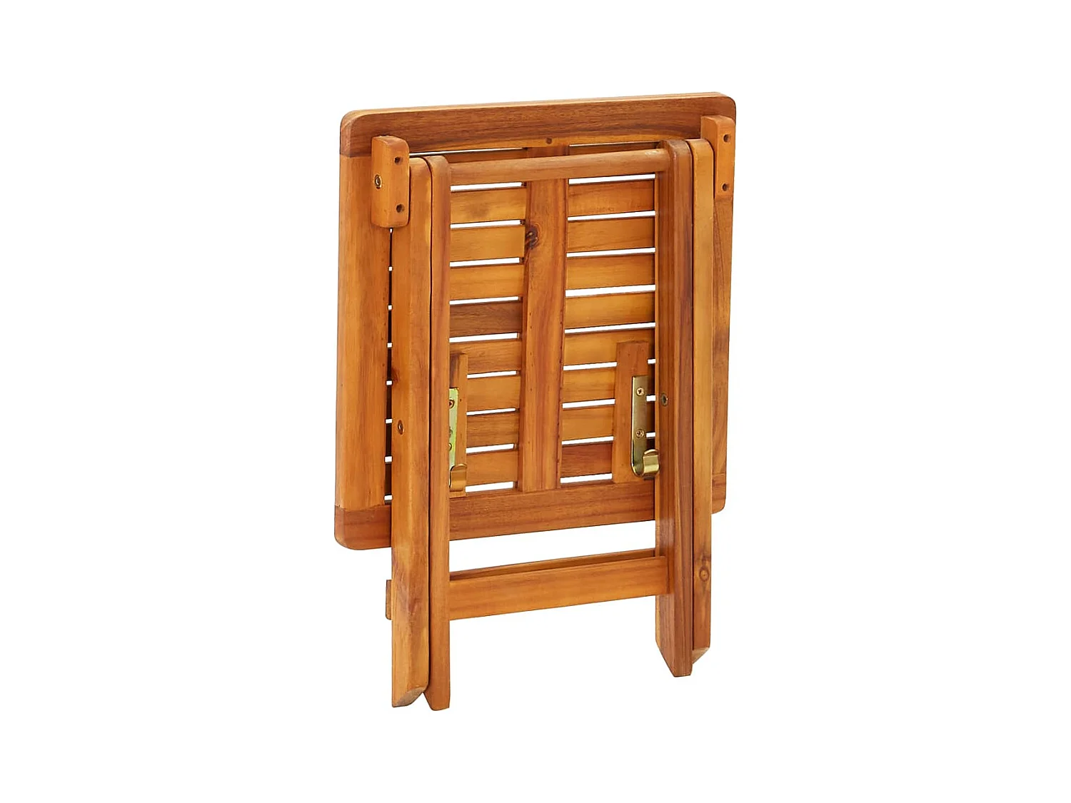 Chaises longues lot de 2 avec table et coussins Acacia solide