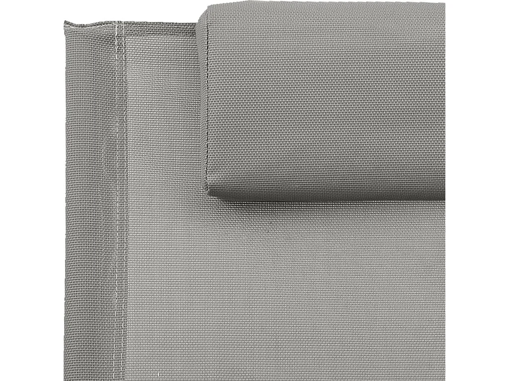Chaise longue met stalen en grijs textileen kussen