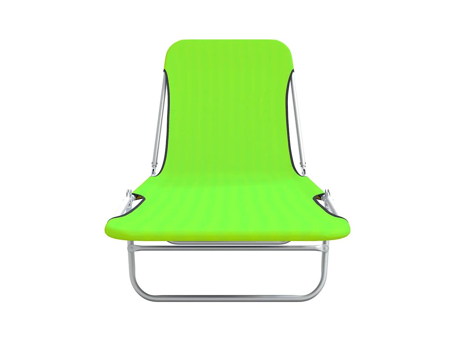 Opvouwbare ligstoelen set van 2 Staal en groene stof