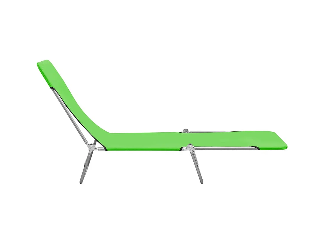 Opvouwbare ligstoelen set van 2 Staal en groene stof