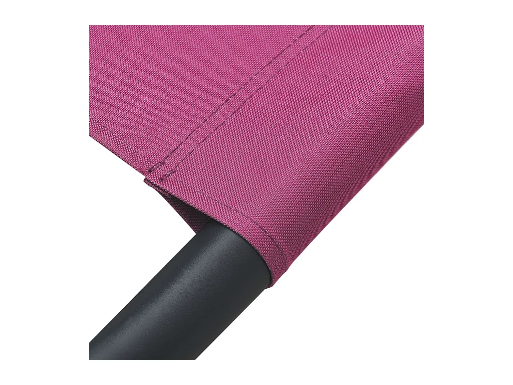 Lit de repos d'extérieur avec auvent rose