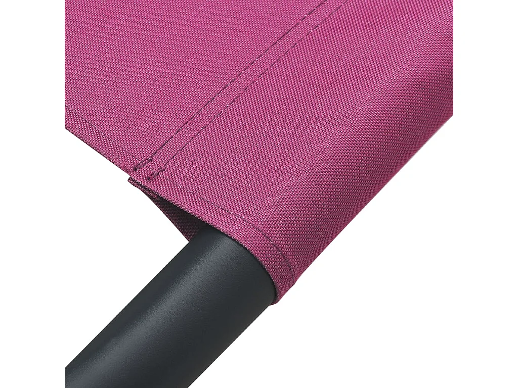 Lit de repos d'extérieur avec auvent rose