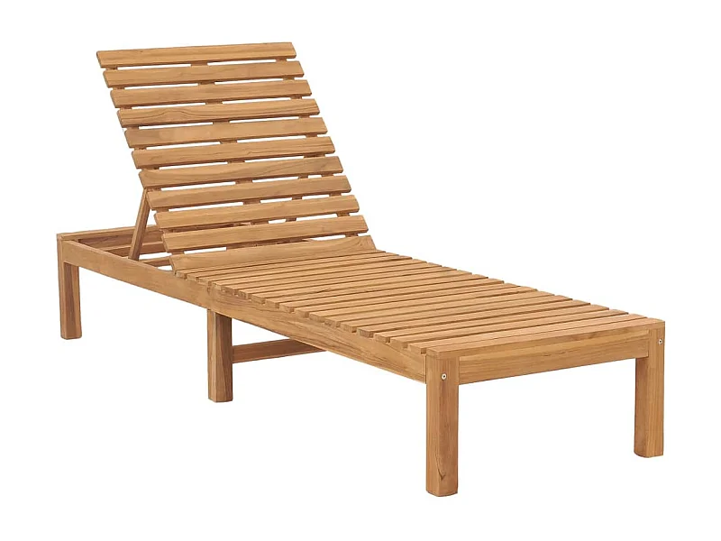 Chaise longue bois de teck solide