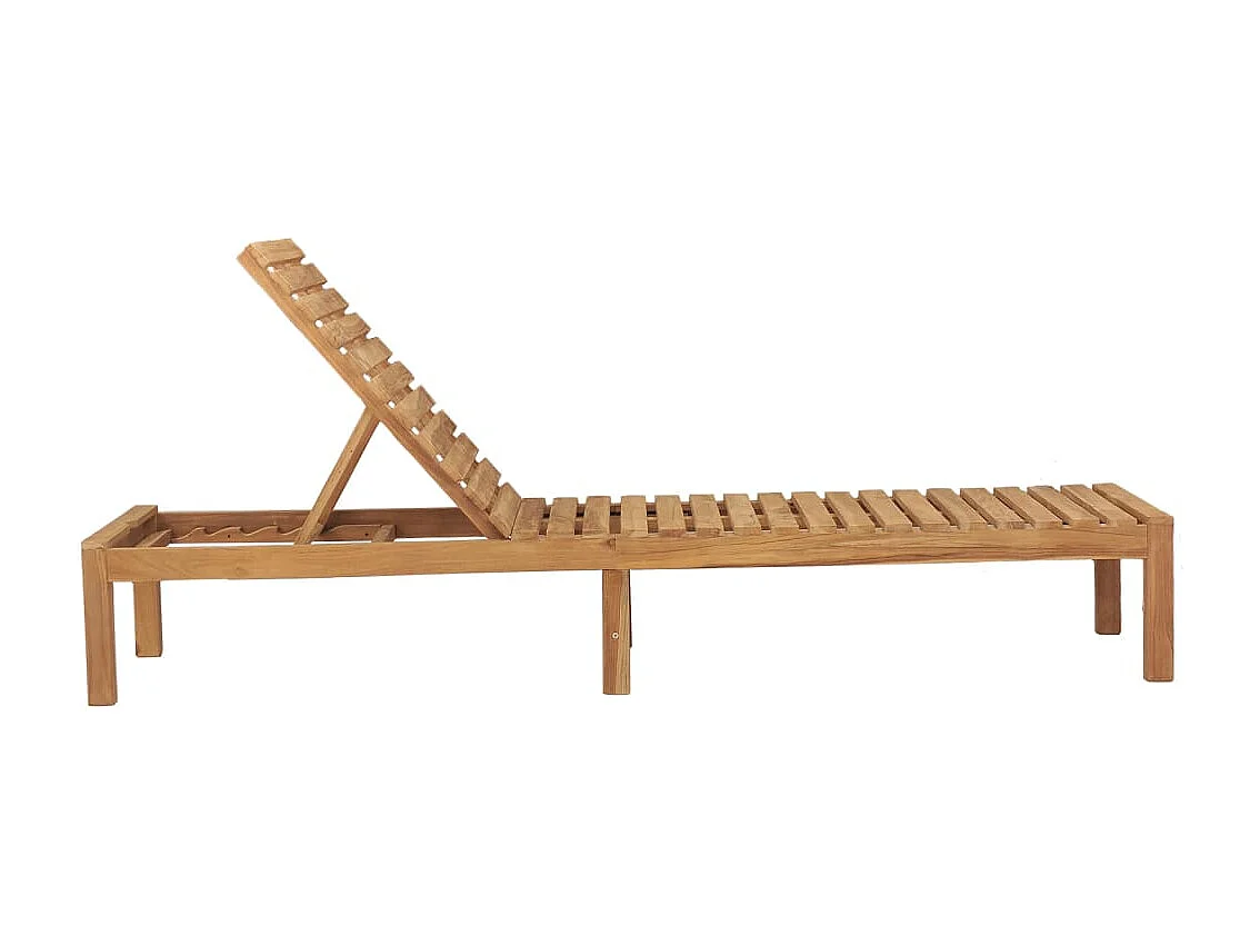 Chaise longue bois de teck solide