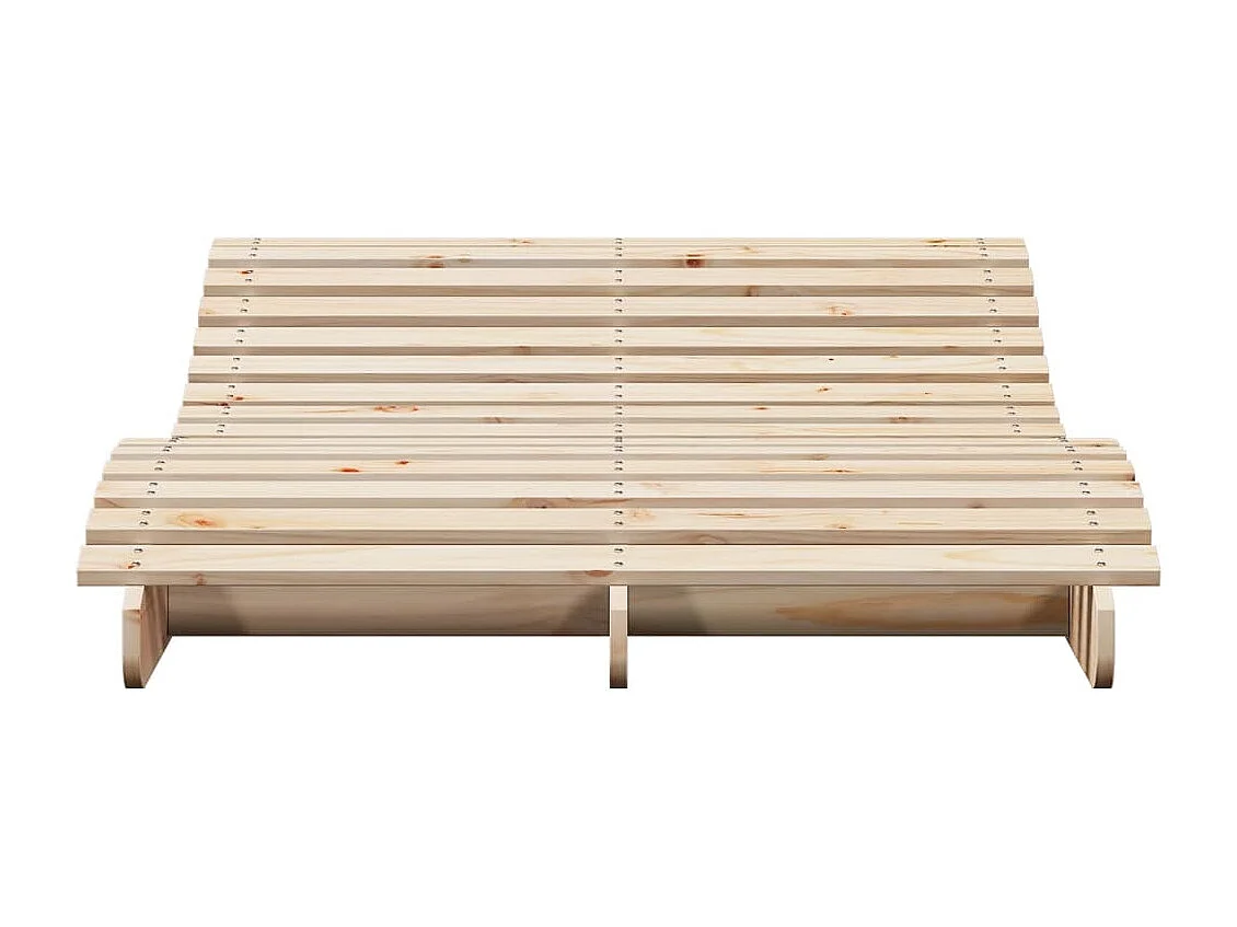Chaise longue 205x110x31,5 cm in legno massello di pino