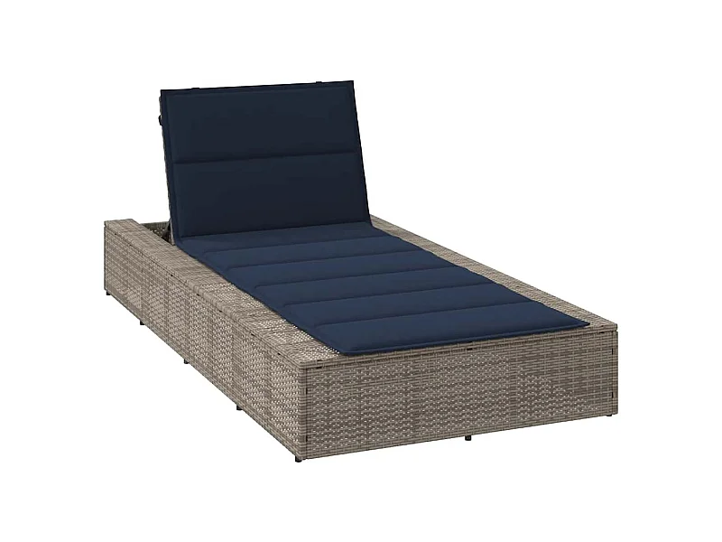 Transat avec coussin flottant gris résine tressée