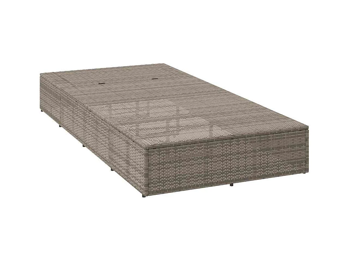 Transat avec coussin flottant gris résine tressée