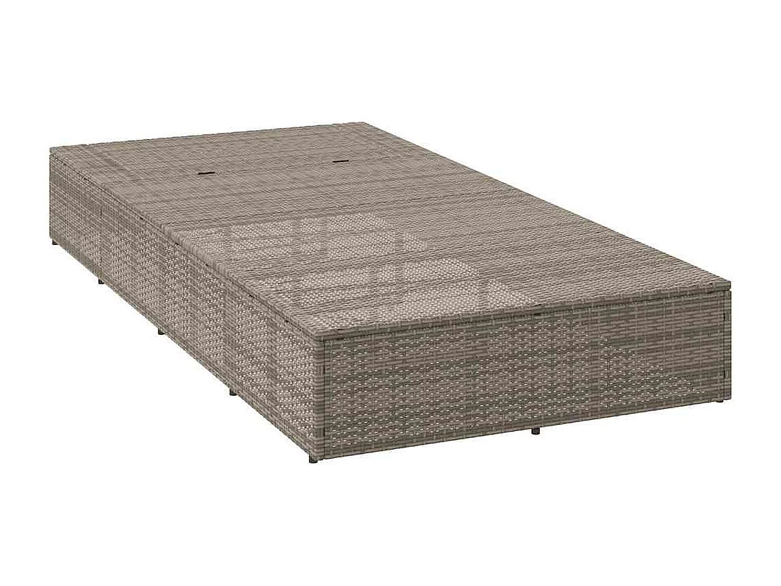 Transat avec coussin flottant gris résine tressée