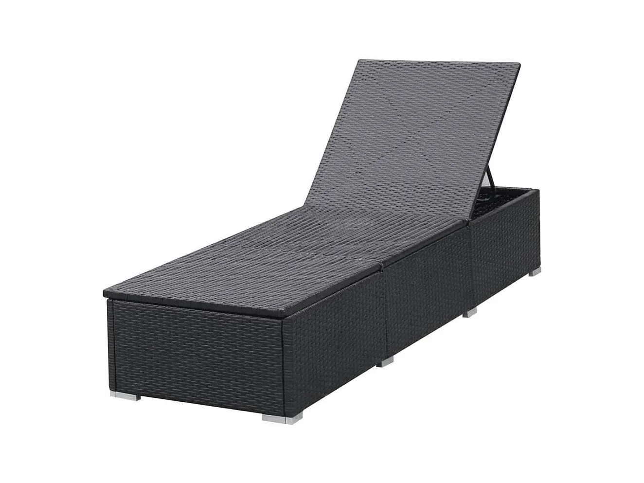 Loungestoelen met kussens set van 2 Zwarte geweven hars