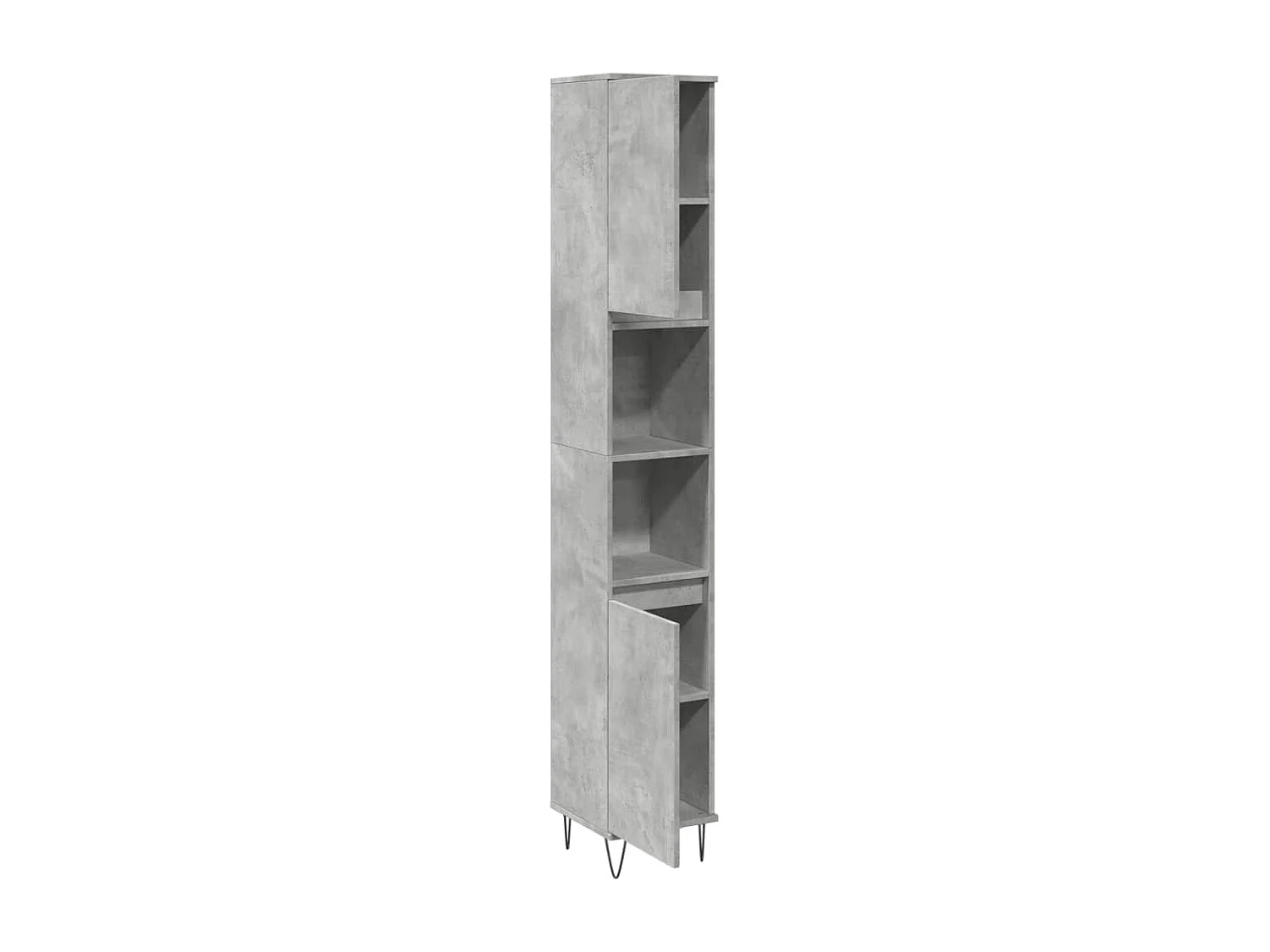 Armoire de salle de bain gris béton 30x30x190 cm