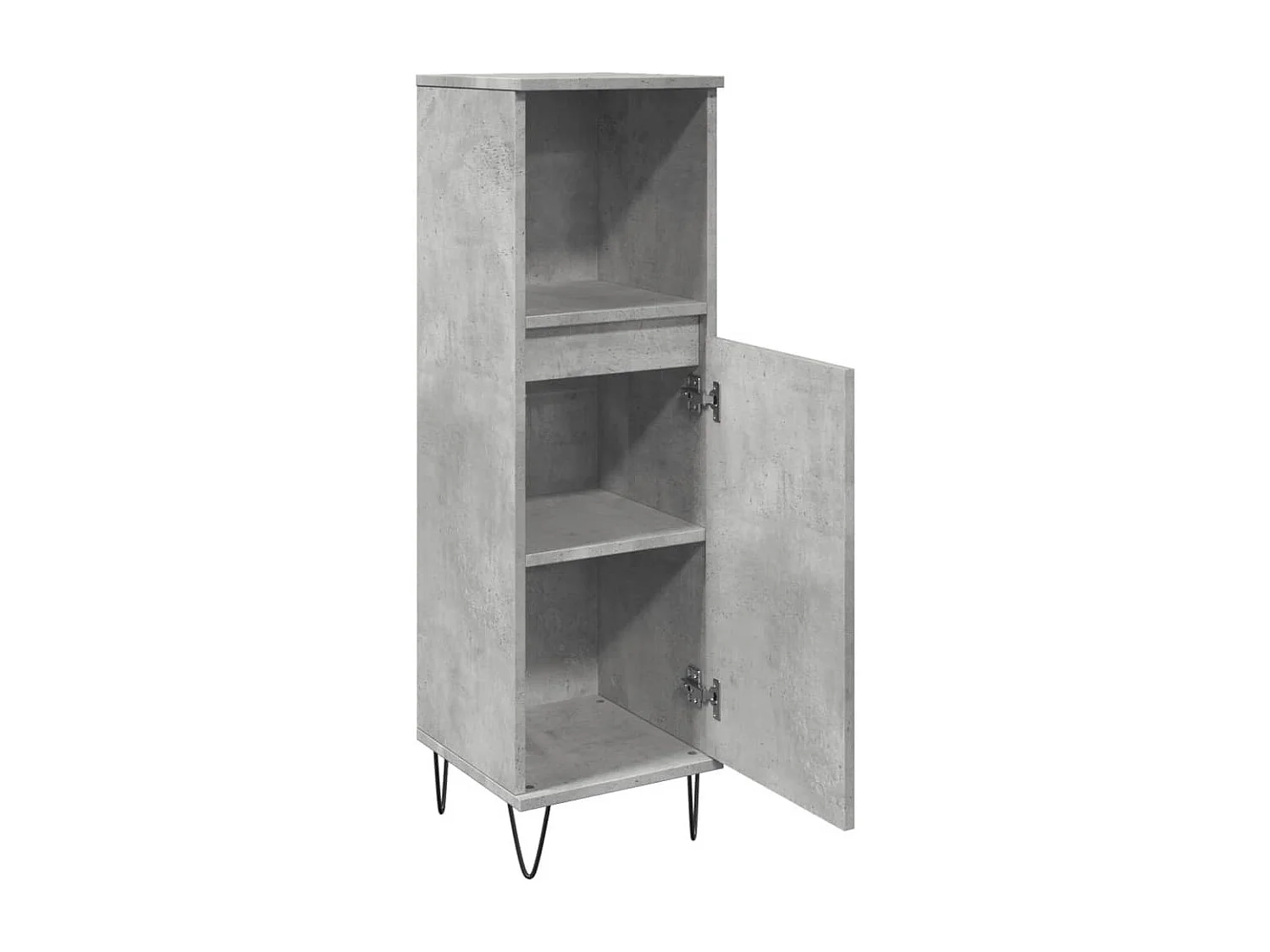 Armoire de salle de bain gris béton 30x30x100 cm