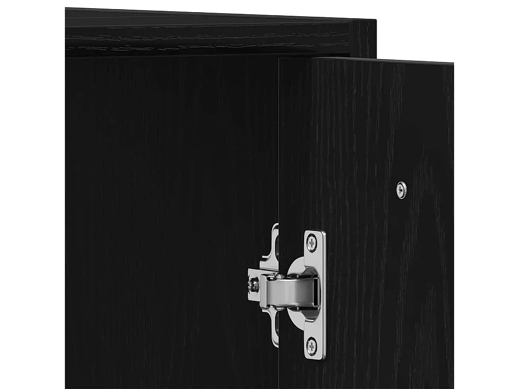 Mobile da bagno con specchio in rovere nero