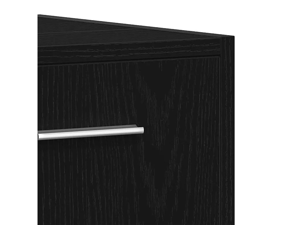 Mobile da bagno con specchio in rovere nero