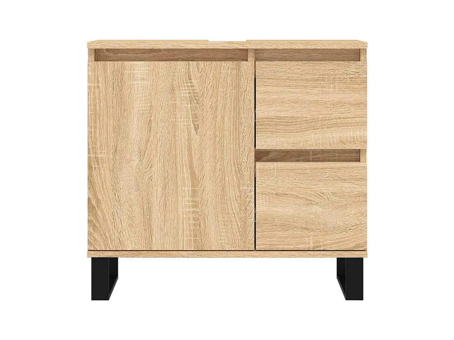 Mueble de baño Sonoma gris 65x33x60 cm madera de ingeniería