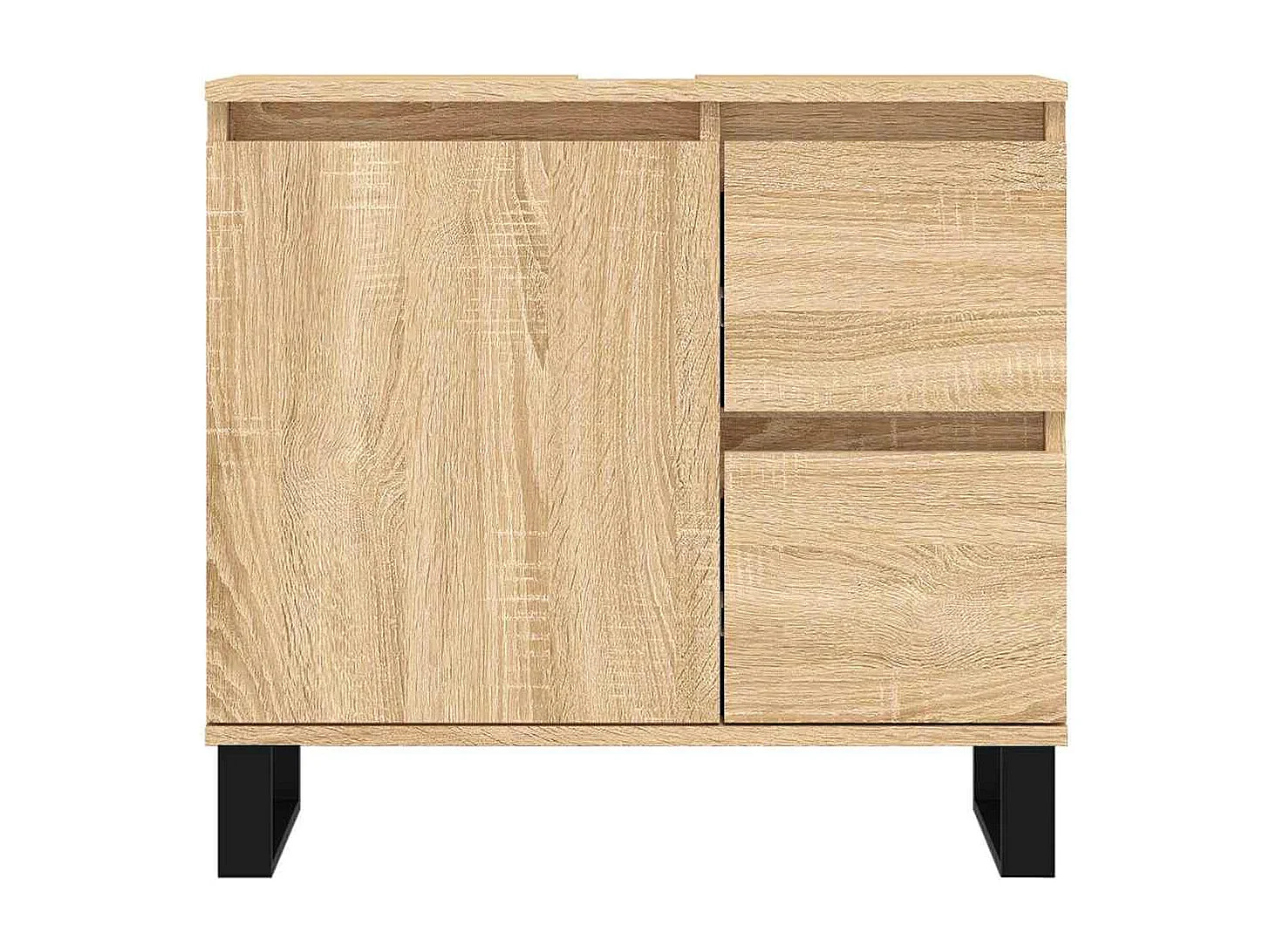 Mueble de baño Sonoma gris 65x33x60 cm madera de ingeniería
