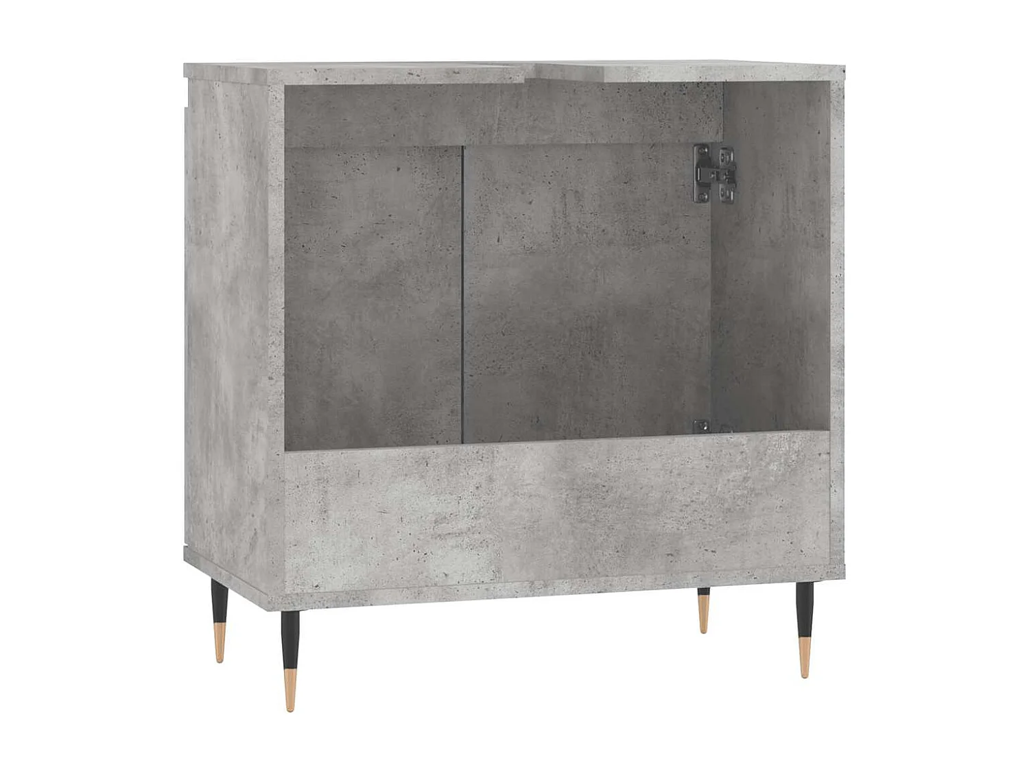 Mueble de baño gris hormigón 58x33x60 cm madera de ingeniería