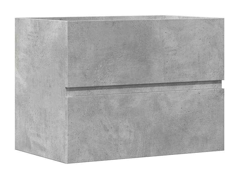 Betongrijs bewerkt houten badkamermeubel