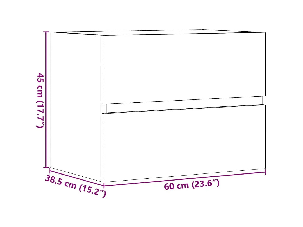 Mueble de baño de madera de ingeniería de color gris hormigón