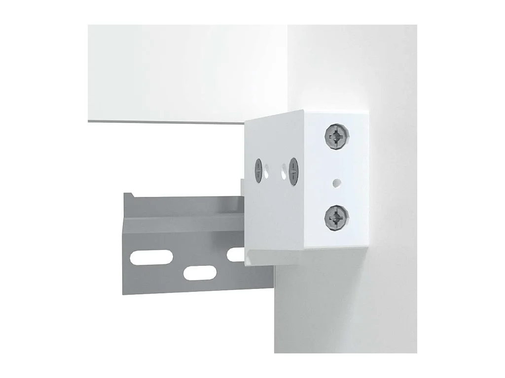 Badkamermeubel met spiegel wit bewerkt hout