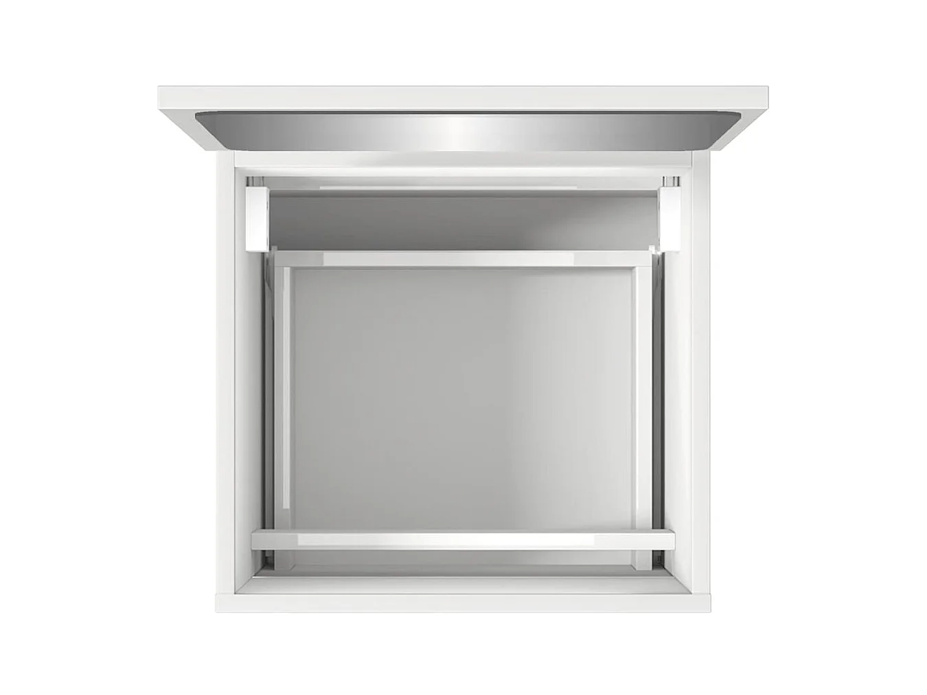 Armoire de salle de bain avec miroir blanc bois d'ingénierie
