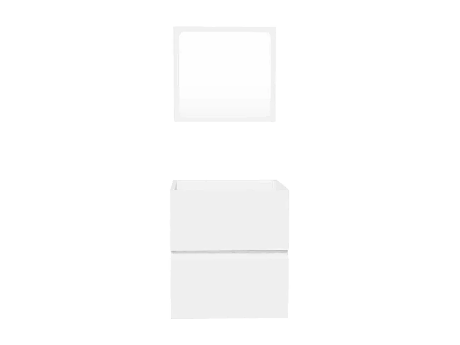 Armoire de salle de bain avec miroir blanc bois d'ingénierie