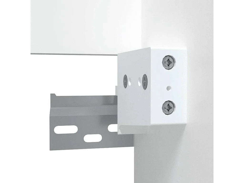 Armoire de salle de bain avec miroir blanc bois d'ingénierie