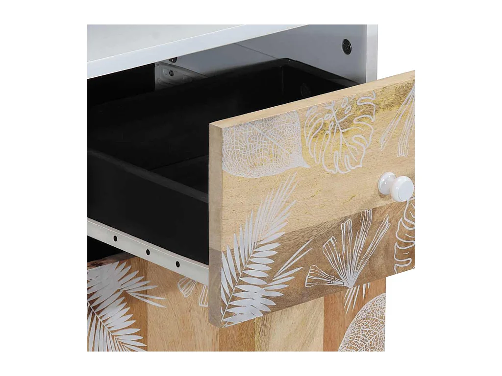 Armoire de salle de bain 38x33,5x160 cm bois massif de manguier