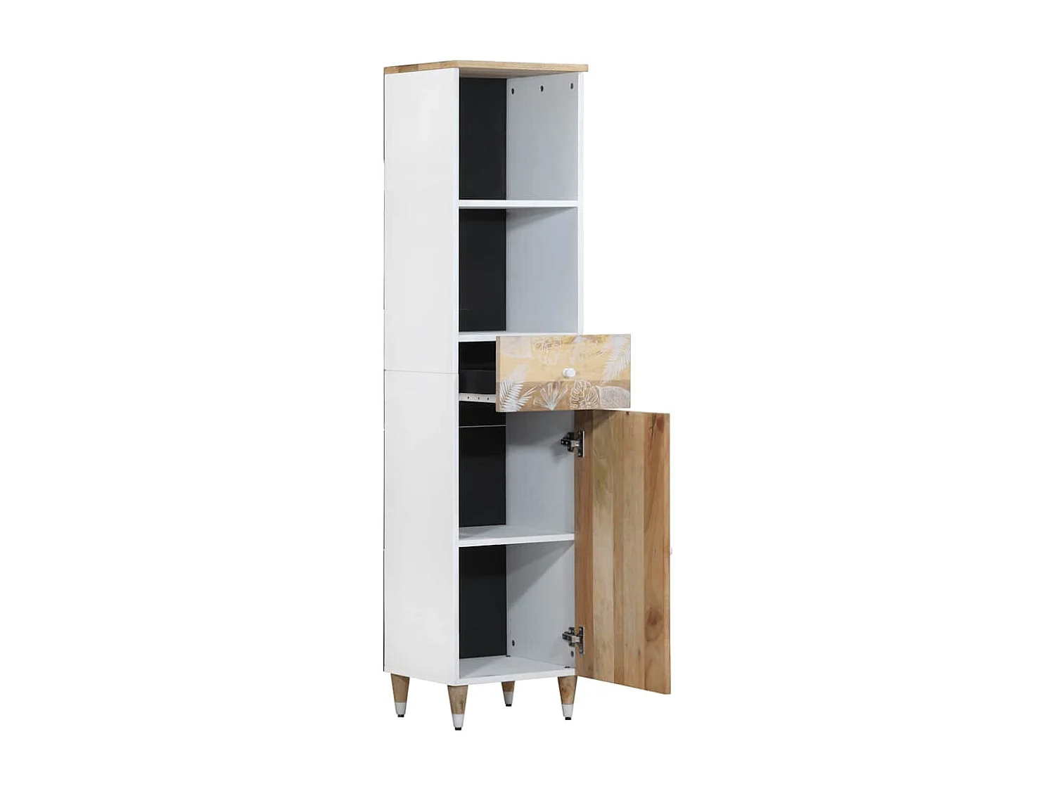 Armoire de salle de bain 38x33,5x160 cm bois massif de manguier