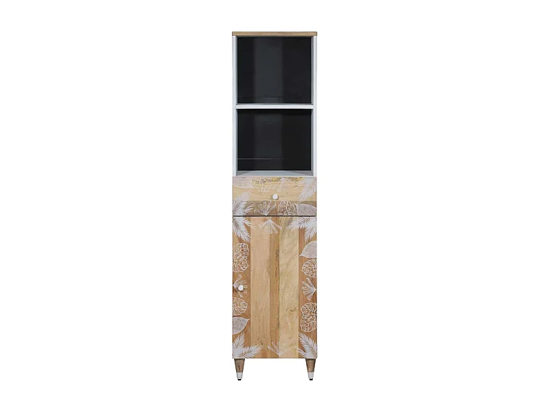 Armoire de salle de bain 38x33,5x160 cm bois massif de manguier