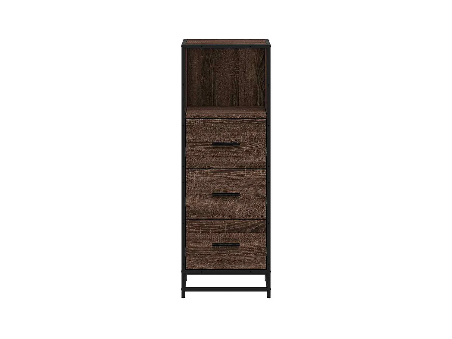 Badkamerkast bruin eiken 35x37,5x100 cm bewerkt hout