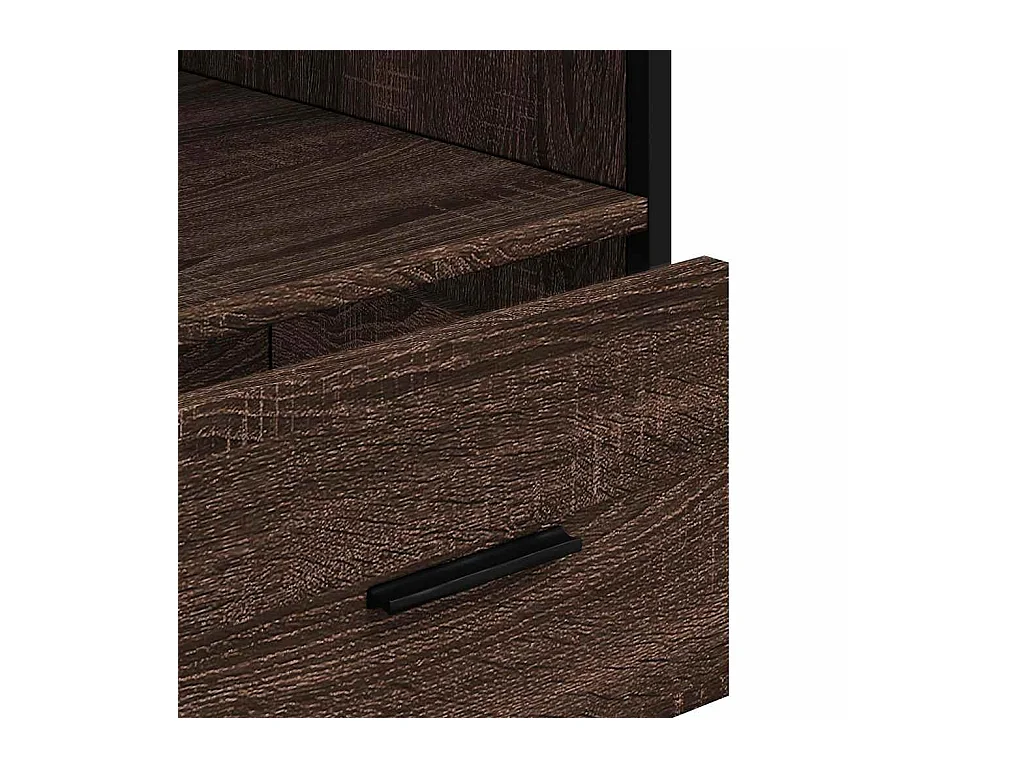 Badkamerkast bruin eiken 35x37,5x100 cm bewerkt hout