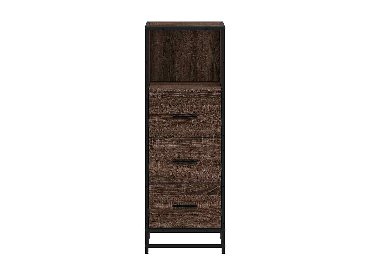 Badkamerkast bruin eiken 35x37,5x100 cm bewerkt hout
