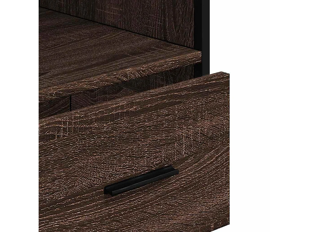 Badkamerkast bruin eiken 35x37,5x100 cm bewerkt hout