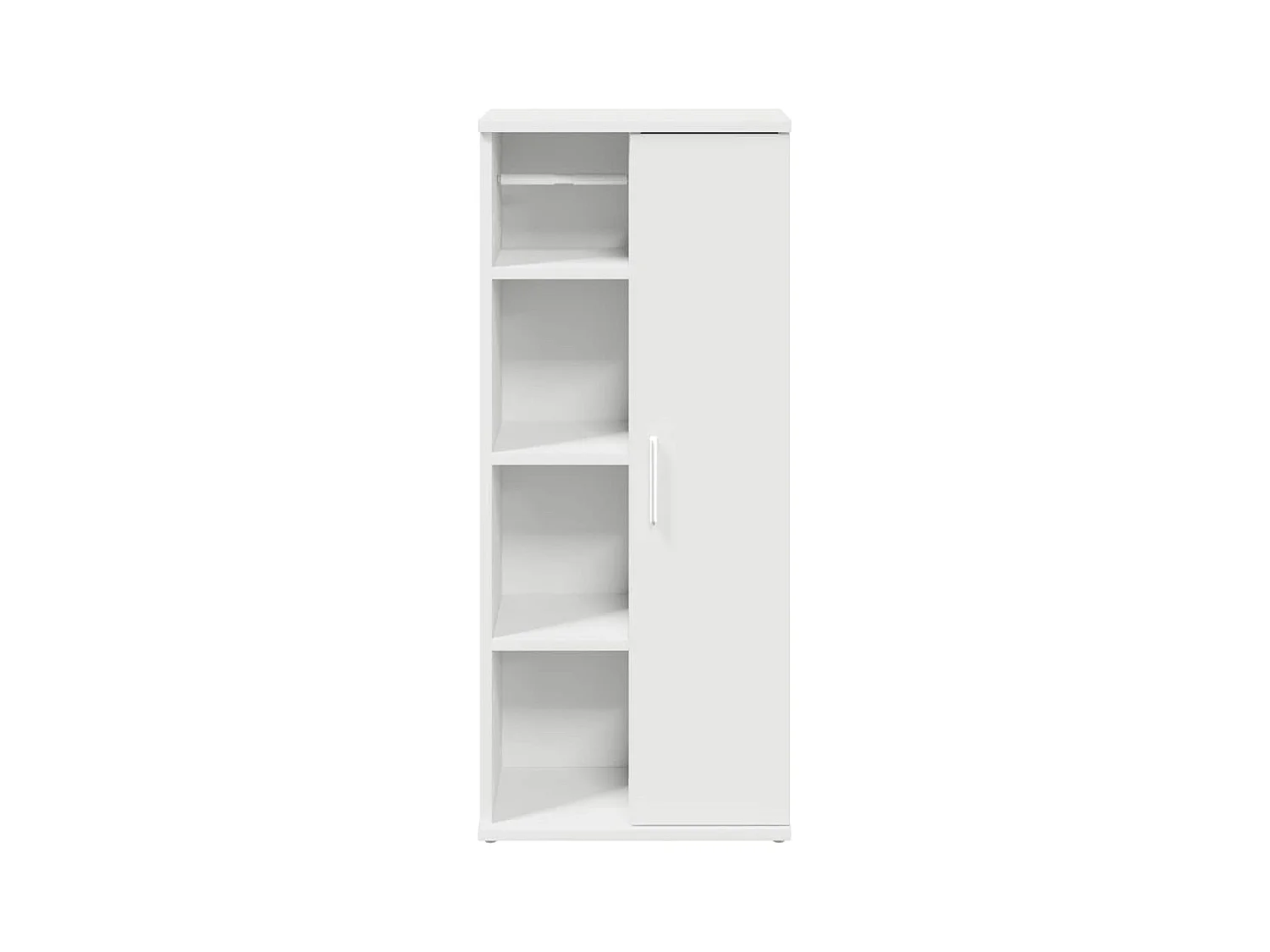 Meuble de salle de bain avec porte-rouleau blanc 39x22x90 cm