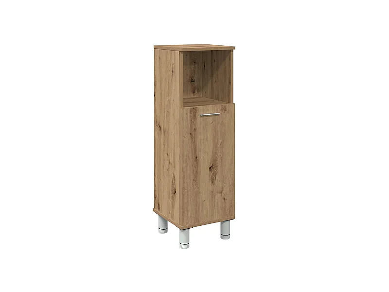 Armoire de bain chêne artisanal 30x30x95 cm bois d'ingénierie