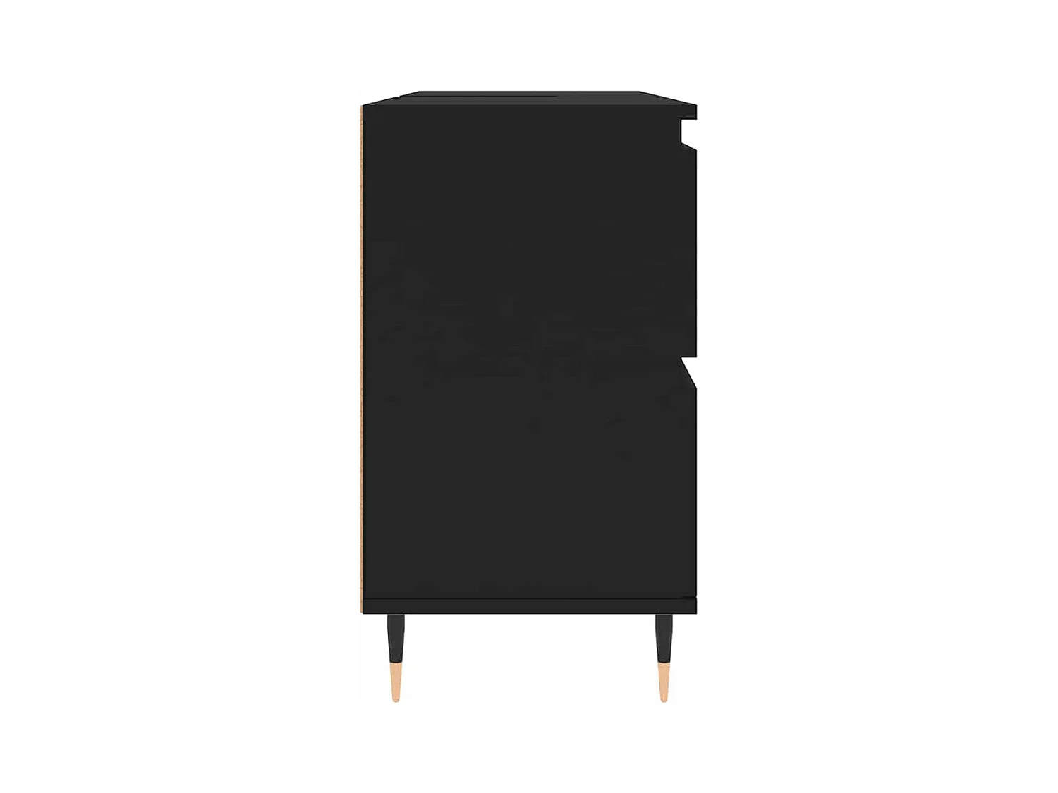 Zwarte badkamerkast 80x33x60 cm van bewerkt hout