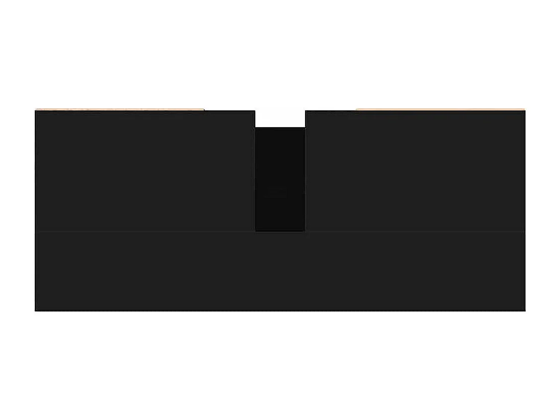 Zwarte badkamerkast 80x33x60 cm van bewerkt hout