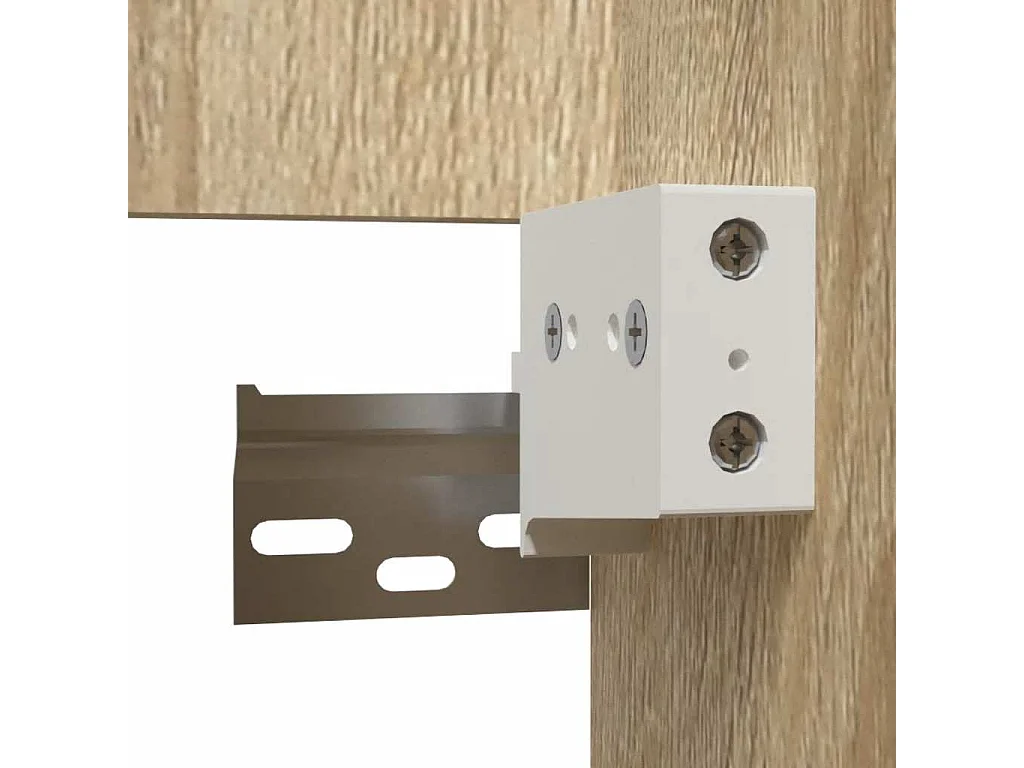 Armoire de bain avec miroir chêne sonoma bois d'ingénierie