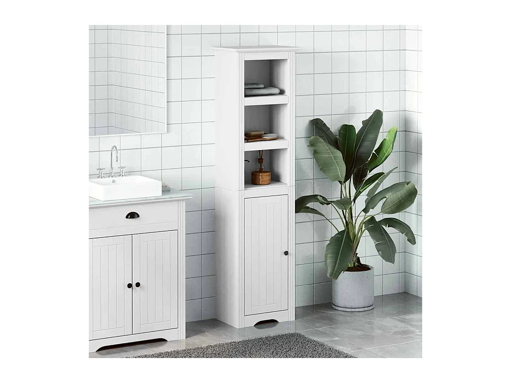 Armoire de salle de bain BODO blanc 44x30x160 cm