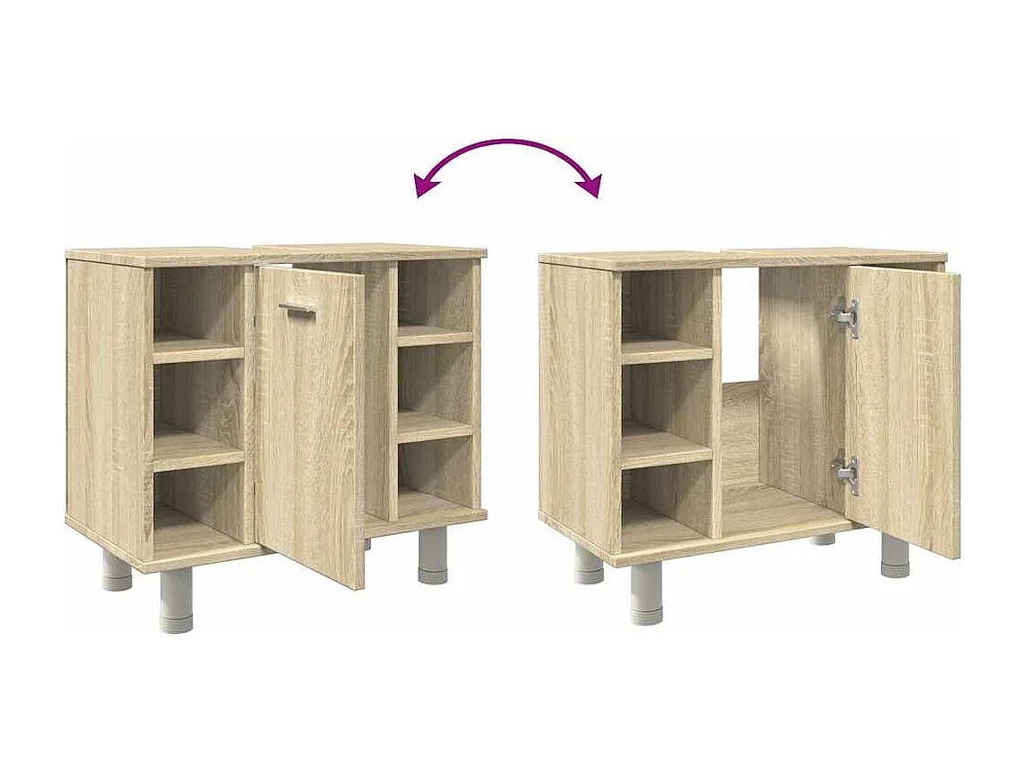 Badkamerkast Sonoma eiken 60x32x53,5 cm Spaanplaat